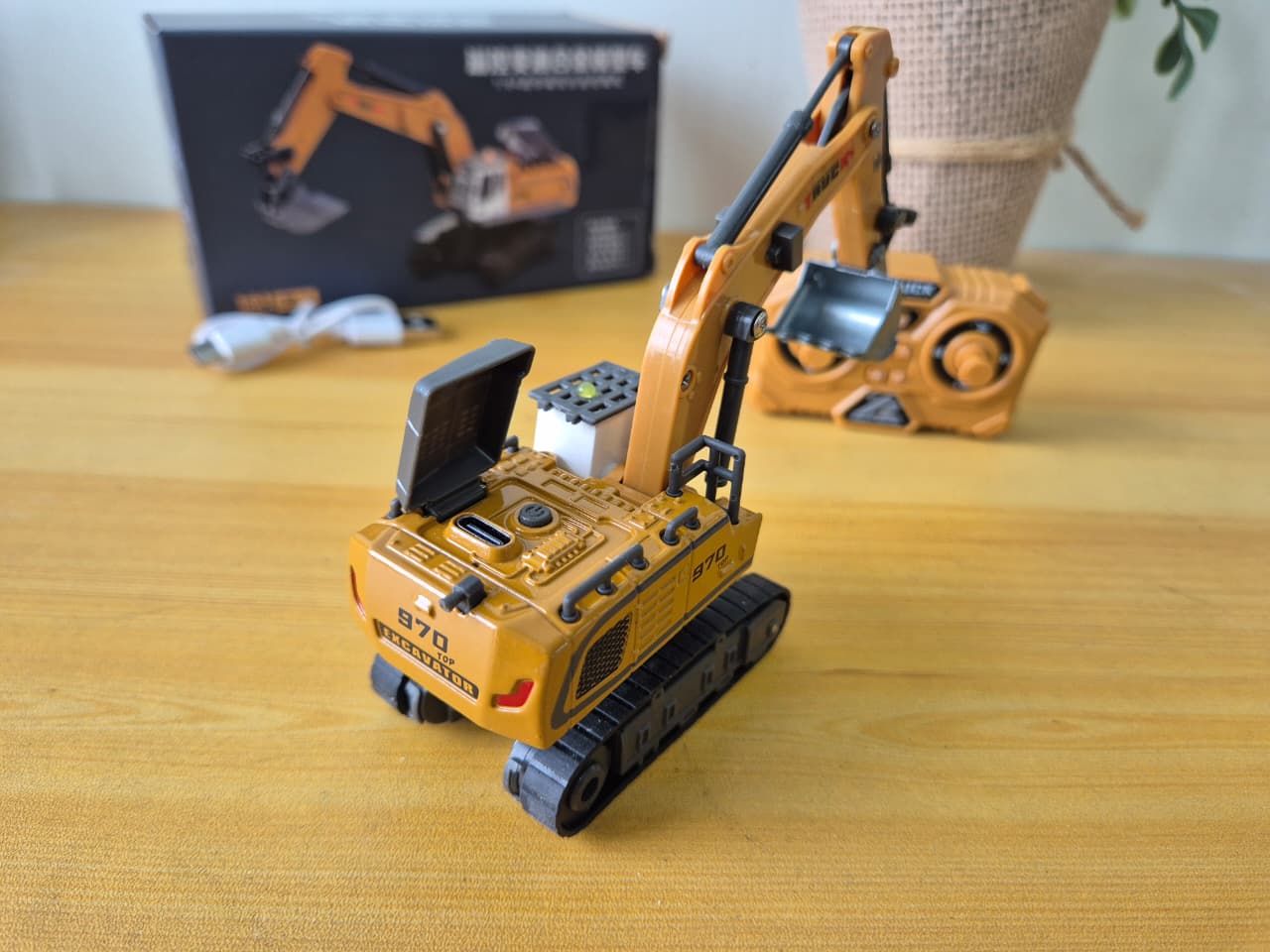 RC Excavator 11 Channel 1:64 Alloy Remote Control Excavator Mini - Foto 2