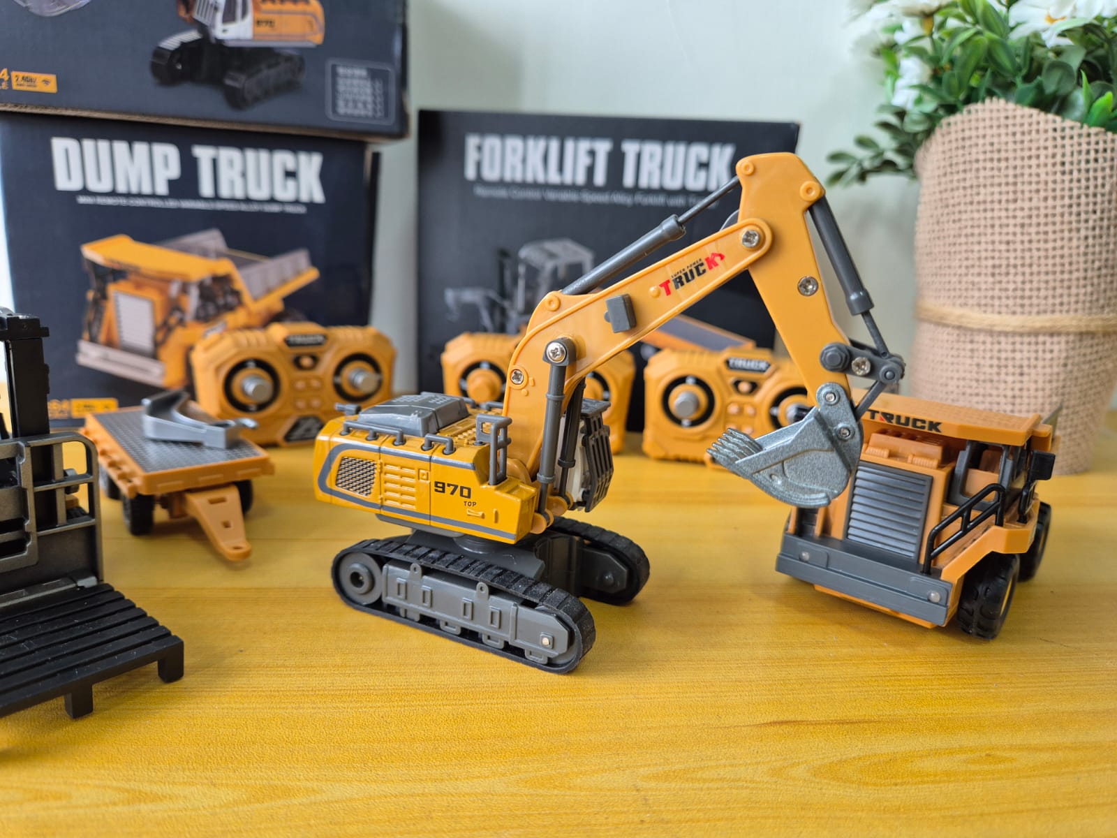 RC Excavator 11 Channel 1:64 Alloy Remote Control Excavator Mini - Foto 9