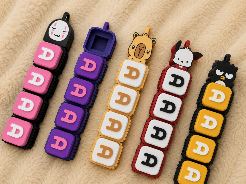 Gantungan Kunci Clicker Custom Nama - 5 Huruf - Foto 1